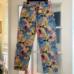 NWT Lazy Oaf Teddy Bear Jeans Size US 10 / UK 32” 🧸